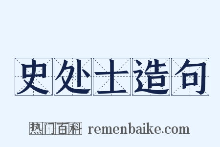 史处士造句是什么意思的图片